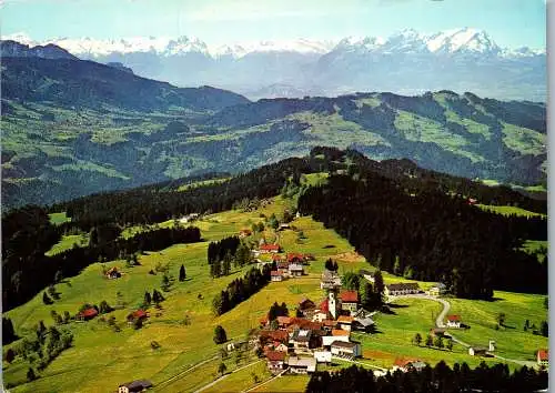 54423 - Vorarlberg - Sulzberg , bei Bregenz gegen Schweizer Berge , Panorama - gelaufen 1976