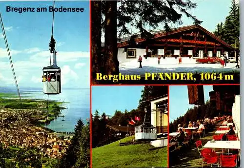 54424 - Vorarlberg - Bregenz , am Bodensee , Berghaus Pfänder , Pfänderbahn - gelaufen 1984