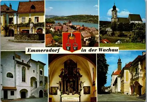 54437 - Niederösterreich - Emmersdorf , an der Donau , Wachau , Ortsbild , Donaubrücke , Hauptplatz - gel. 1984