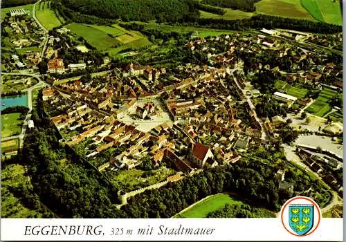 54442 - Niederösterreich - Eggenburg , mit Stadtmauer , Panorama - nicht gelaufen