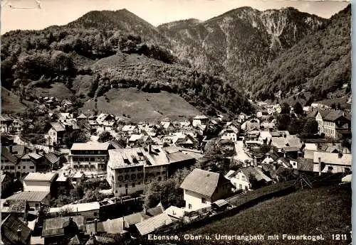 54445 - Oberösterreich - Ebensee , Oberlangbath , Unterlangbath mit Feuerkogel - gelaufen