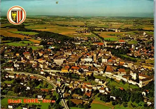 54446 - Oberösterreich - Enns , Panorama - gelaufen 1984