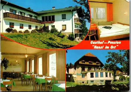 54449 - Niederösterreich - Aspang , Gasthof Fahrner , Hansl im Ort - gelaufen 1984