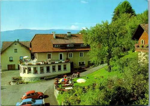 54450 - Niederösterreich - Aspang , Gasthof Hansl im Ort , VW Käfer - gelaufen 1992