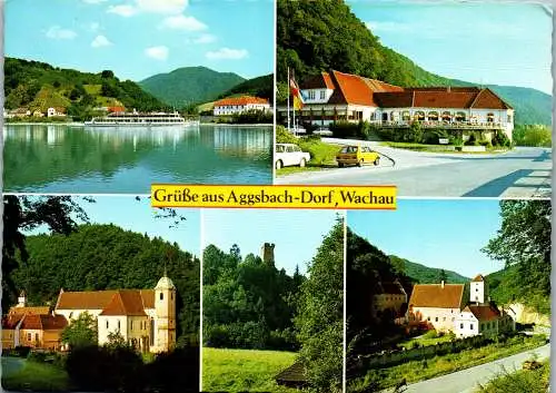 54474 - Niederösterreich - Aggsbach , Dorf , Wachau , Park Hotel , Ruine Wolfstein , Karthause - gelaufen 1970