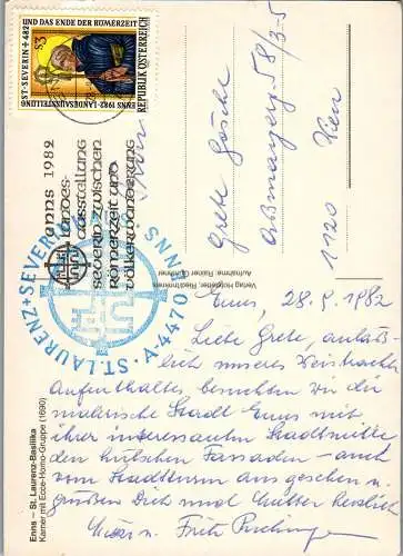 54486 - Oberösterreich - Enns , St. Laurenz Basilika , Karner mit Ecce Homo Gruppe - gelaufen 1982