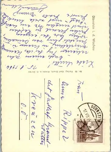 54489 - Niederösterreich - Dürnstein , an der Donau , Wachau - gelaufen 1964