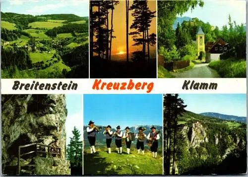 54493 - Niederösterreich - Breitenstein , Kreuzberg , Klamm , Mehrbildkarte - gelaufen 1981