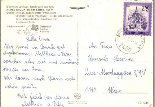 54494 - Niederösterreich - Bruck an der Leitha , Mehrbildkarte - gelaufen 1977