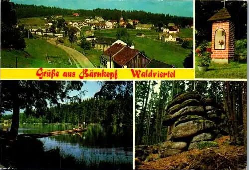 54499 - Niederösterreich - Bärnkopf , Waldviertel , Schlesinger Teich , Opfersteine , Mehrbildkarte - gelaufen 1983