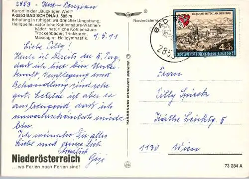 54504 - Niederösterreich - Bad Schönau , Mehrbildkarte - gelaufen 1991