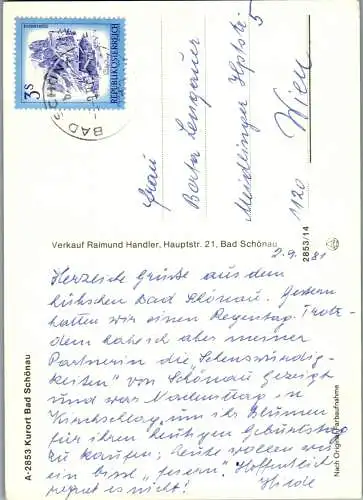 54509 - Niederösterreich - Bad Schönau , Teufelsmühle beim Hohen Stein - gelaufen 1981