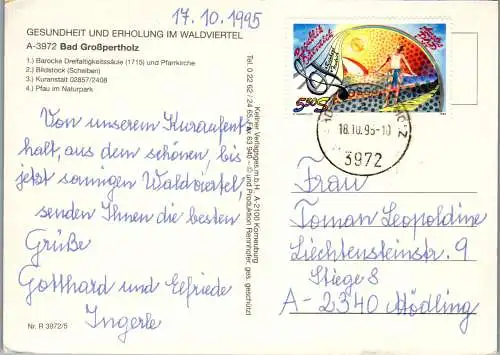 54519 - Niederösterreich - Bad Grosspertholz , Waldviertel , Mehrbildkarte - gelaufen 1995