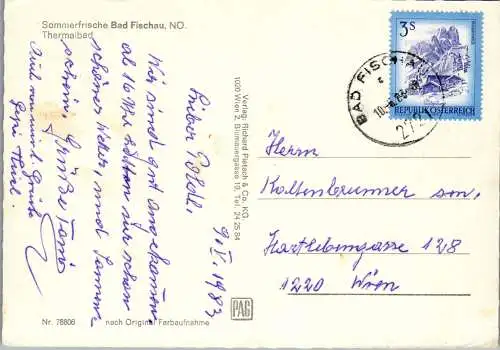 54521 - Niederösterreich - Bad Fischau , Thermalbad - gelaufen 1983