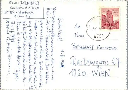 54554 - Oberösterreich - Bad Schallerbach , Eisenbahnerheim - gelaufen 1969