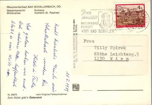 54560 - Oberösterreich - Bad Schallerbach , Rheuma Heilbad , Mehrbildkarte - gelaufen 1989