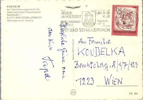 54593 - Oberösterreich - Bad Schallerbach , Kurheim der Eisenbahner , Mehrbildkarte - gelaufen 1977