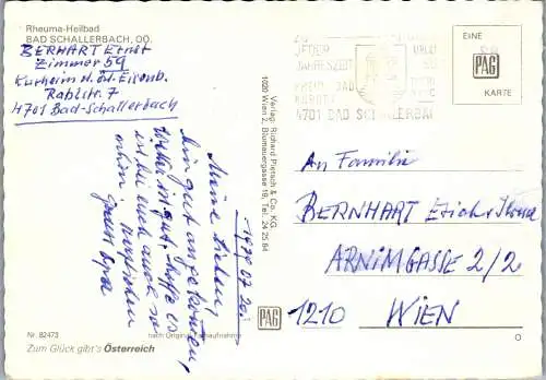 54596 - Oberösterreich - Bad Schallerbach , Rheuma Heilbad , Panorama - gelaufen 1979