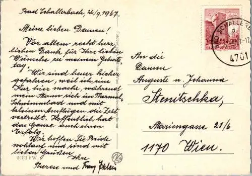 54597 - Oberösterreich - Bad Schallerbach , Mehrbildkarte - gelaufen 1967