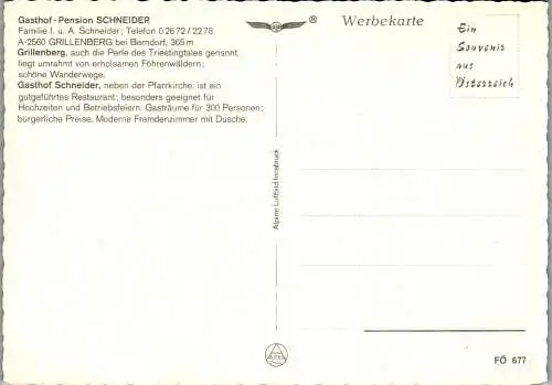 54615 - Niederösterreich - Grillenberg , Gasthof Pension Schneider - nicht gelaufen