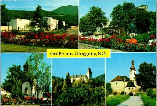 54624 - Niederösterreich - Gloggnitz , Gruss aus , Mehrbildkarte - gelaufen 1979