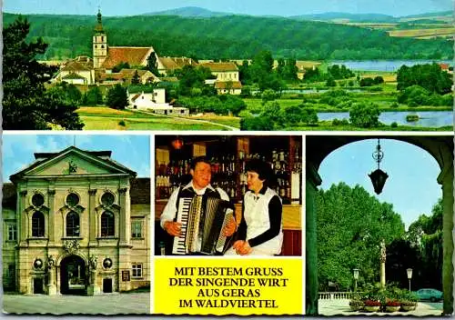 54625 - Niederösterreich - Geras , Gasthaus Gatter Zum weißen Engel , Der singende Wirt - gelaufen 1983