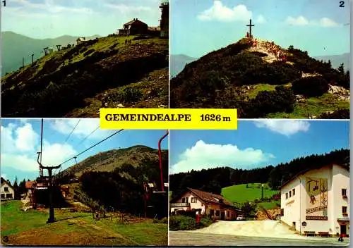 54628 - Niederösterreich - Gemeindealpe , Terzer Haus , Gipfelkreuz , Talstation , Mittelstation - gelaufen 1980