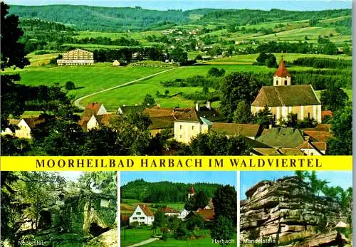 54638 - Niederösterreich - Harbach , Moorbad , Waldviertel , Nebelstein , Mehrbildkarte - gelaufen 1990