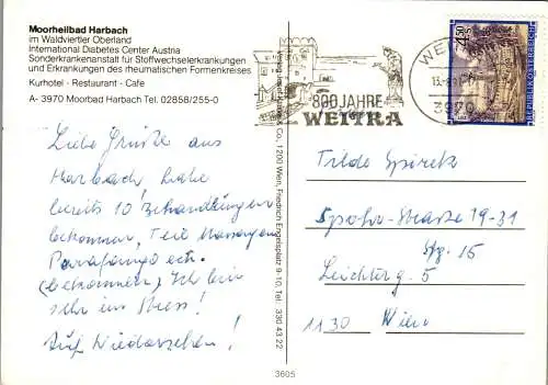 54639 - Niederösterreich - Harbach , Moorbad , Mandelstein , Panorama - gelaufen 1991