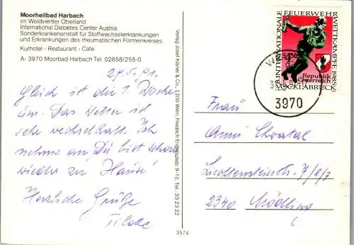 54640 - Niederösterreich - Harbach , Moorbad , Waldviertel , Mandelstein , Panorama - gelaufen 1991