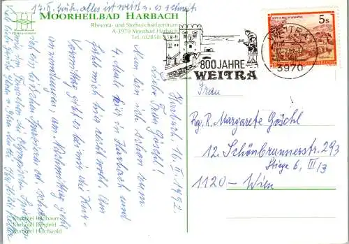 54642 - Niederösterreich - Harbach , Moorbad , Humanomed Gruppe , Mehrbildkarte - gelaufen 1992