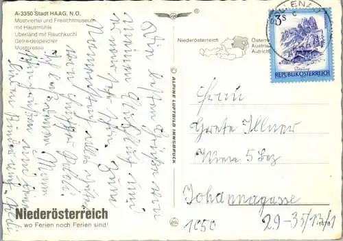 54650 - Niederösterreich - Haag , Mostviertel und Freilichtmuseum , Mehrbildkarte - gelaufen
