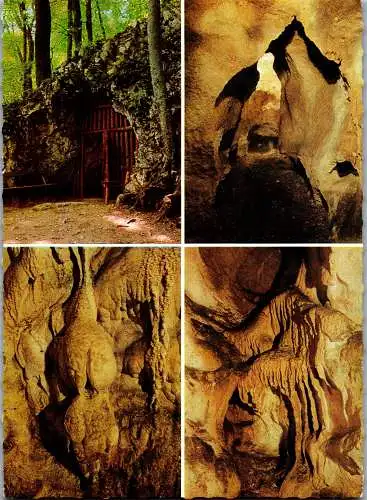 54689 - Niederösterreich - Alland , Tropfsteinhöhle , Eingang , Schlüsselloch , Lunge u. Herz , Faltenvorhang - 1973