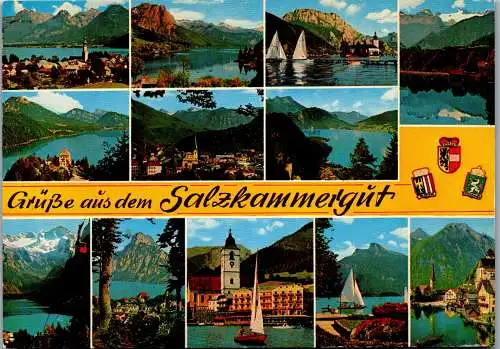 54691 - Salzburg - Salzkammergut , Mehrbildkarte - gelaufen 1983