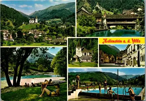 54726 - Niederösterreich - Hollenstein , an der Ybbs , Schwimmbad , Mehrbildkarte - gelaufen