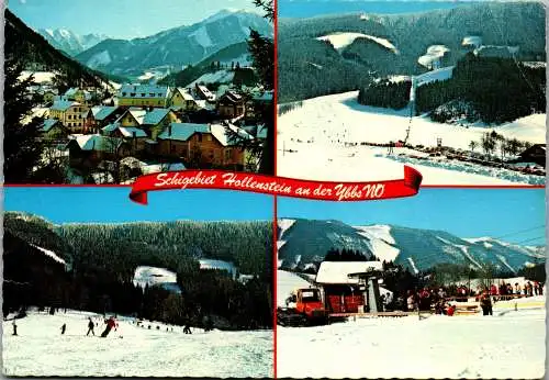 54727 - Niederösterreich - Hollenstein , an der Ybbs , Winter , Ski , Mehrbildkarte - gelaufen 1978