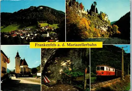 54739 - Niederösterreich - Frankenfels , an der Mariazellerbahn , Eingang Nixhöhe , Mehrbildkarte - gel. 1981