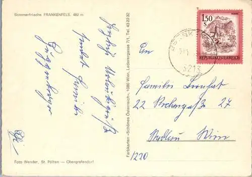 54743 - Niederösterreich - Frankenfels , an der Mariazellerbahn , Panorama - gelaufen