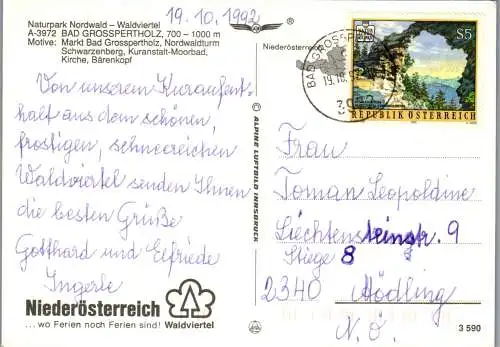 54768 - Niederösterreich - Bad Grosspertholz , Mehrbildkarte - gelaufen 1992