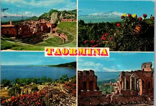 54776 - Italien - Taormina , Mehrbildkarte - gelaufen 1981