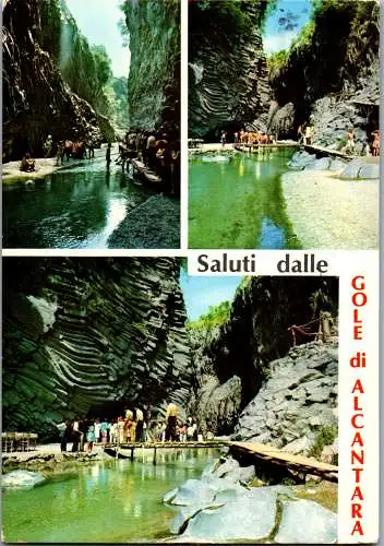 54777 - Italien - Gole Alcantara , Mehrbildkarte - gelaufen 1981