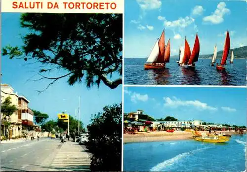 54799 - Italien - Tortoreto Lido , Teramo , Mehrbildkarte - gelaufen 1972