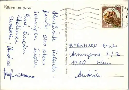 54803 - Italien - Tortoreto Lido , Termano , Mehrbildkarte - gelaufen 1982