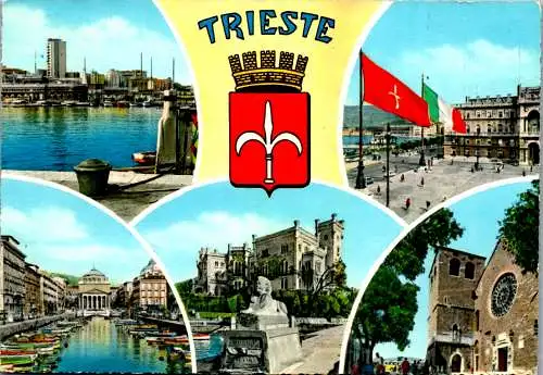 54827 - Italien - Trieste , Mehrbildkarte - gelaufen 1965