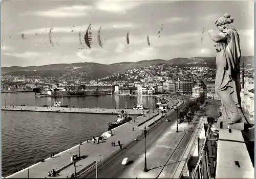 54829 - Italien - Trieste , Molo Audace e Riva Tre Novembre - gelaufen 1958