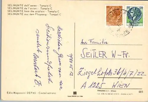 54837 - Italien - Selinunte , Tempio C - gelaufen 1980