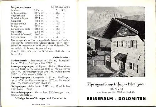 54850 - Italien - Seiser Alm , GasthausRifugio Molignon am Rosengarten , Seiseralm , Oswald Aichner