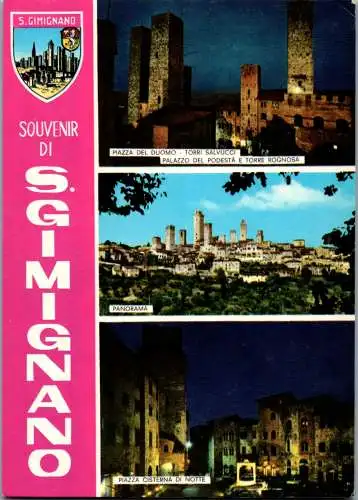 54853 - Italien - S. Gimignano , Mehrbildkarte - gelaufen 1985
