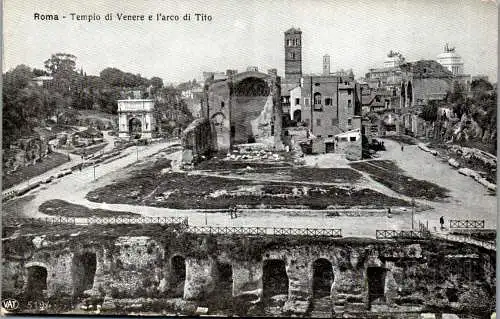 54873 - Italien - Rom , Tempio di Venere e l'arco di Tito - nicht gelaufen