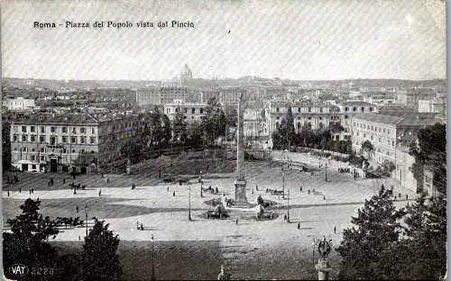 54889 - Italien - Rom , Piazza del Popolo vista dal Pincio - nicht gelaufen